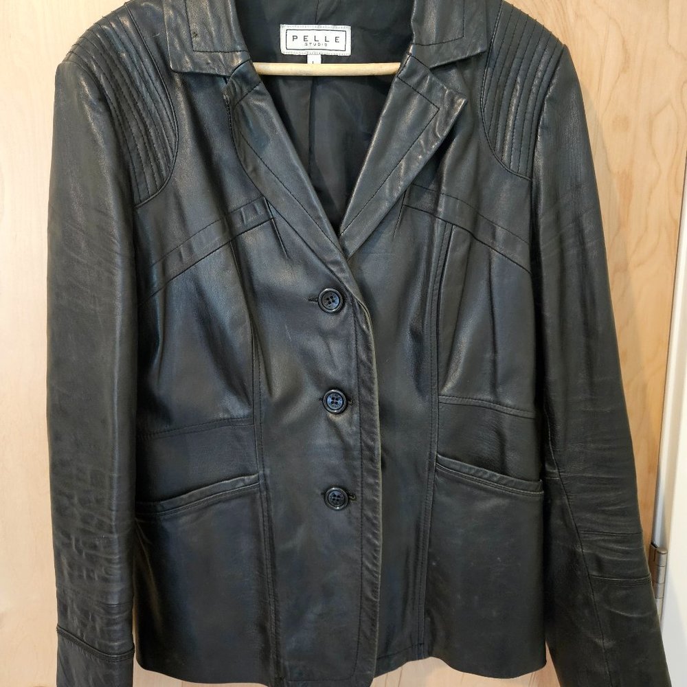 Womens leather blazer